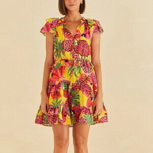 FARM Rio Fruit Dream Ruffle Dress